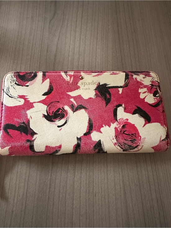 kate spade Handbags - kate spade Floral Zip-Around Continental Wallet in Pink, Cream & Black